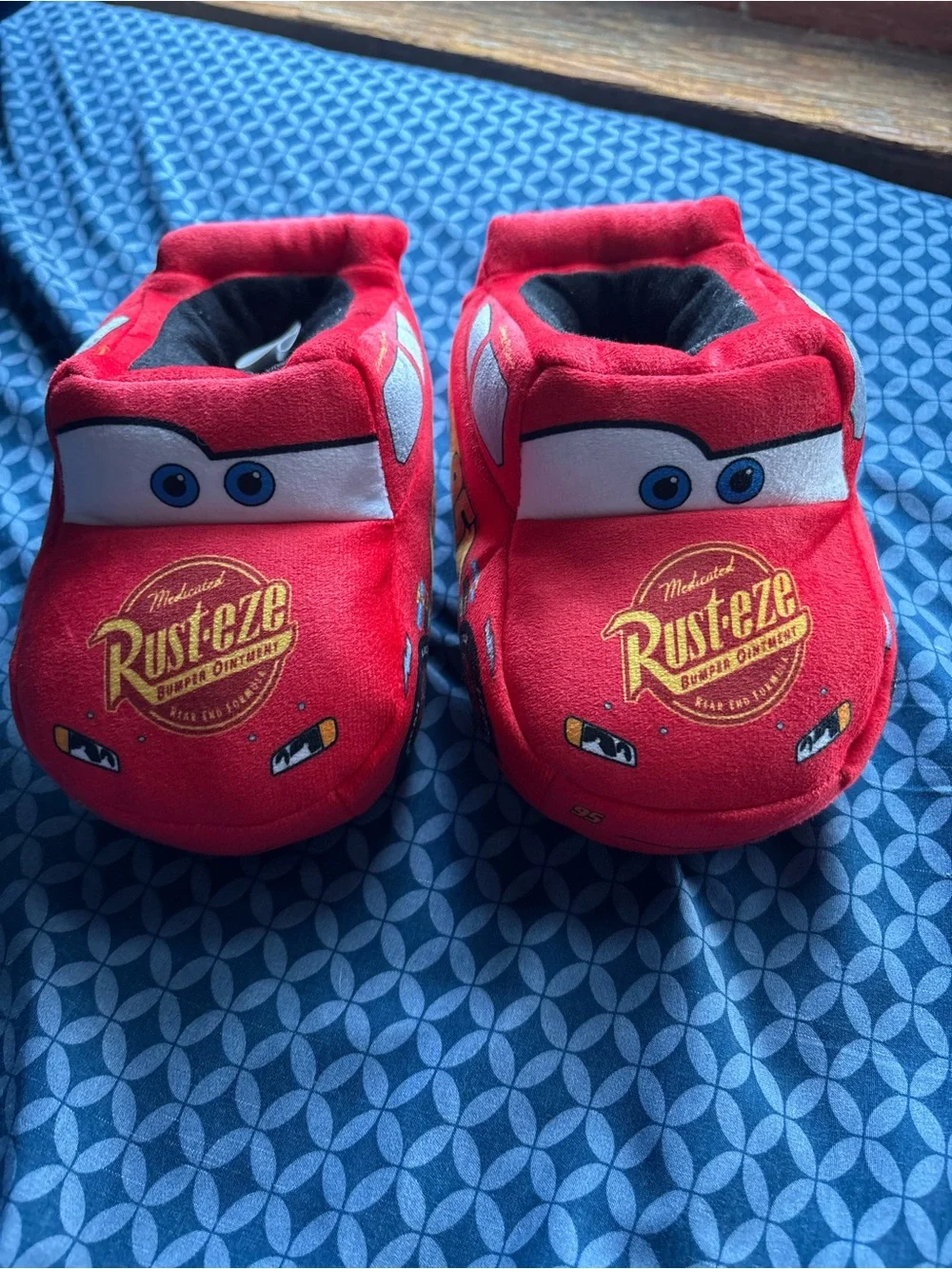 Lightning McQueen Rust-eze Red Plush Slippers